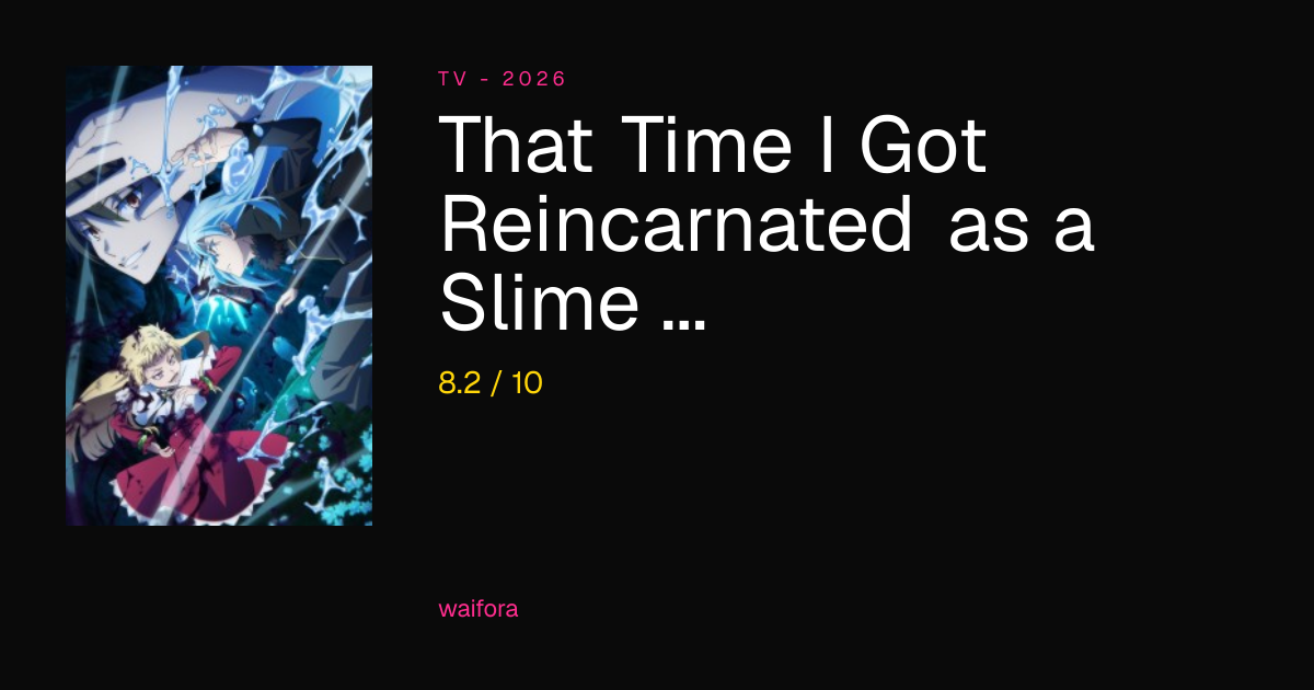 Watch That Time I Got Reincarnated as a Slime Season